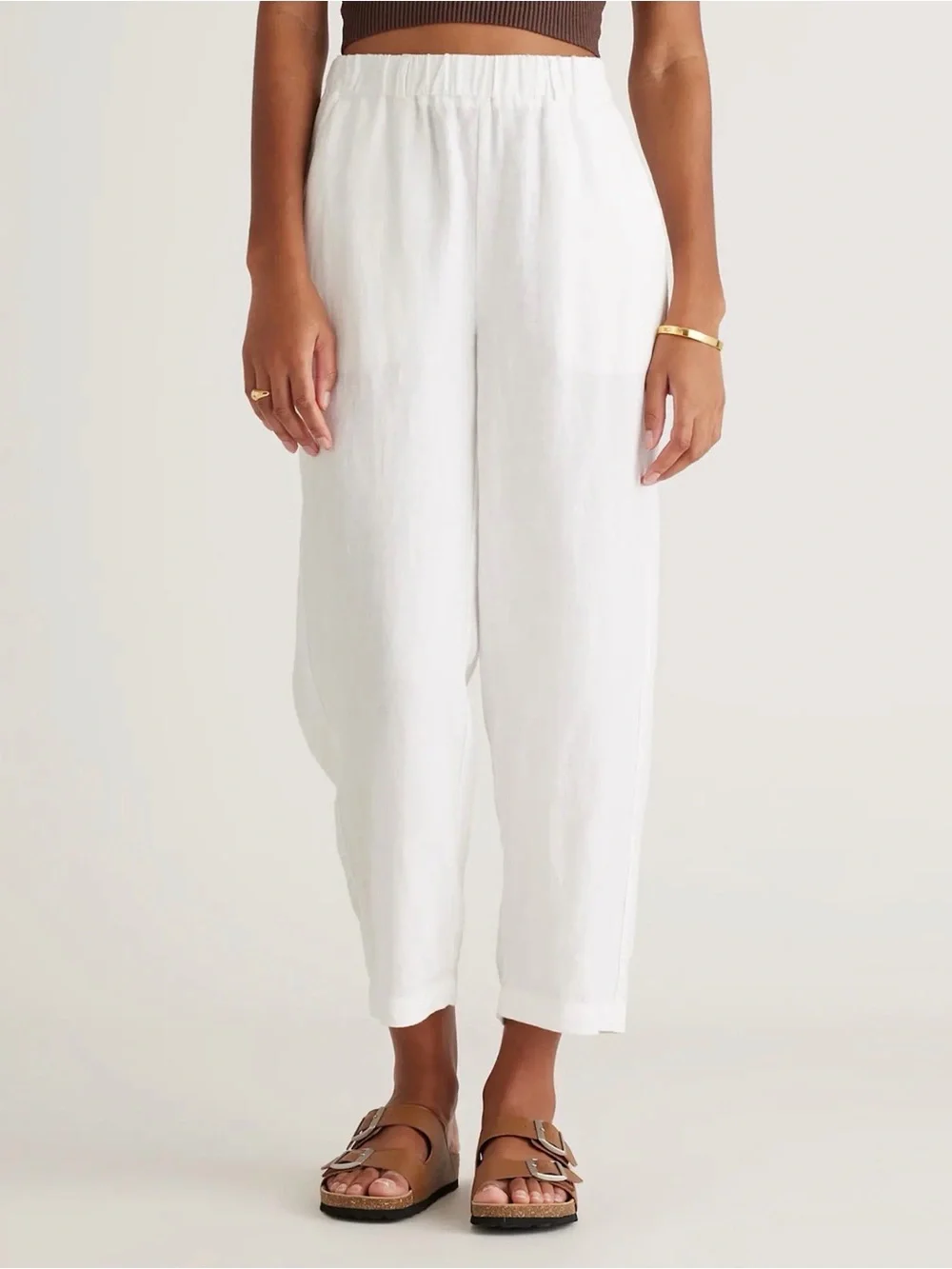 Quince NWOT European Linen Pants in White Size X-Large 1206